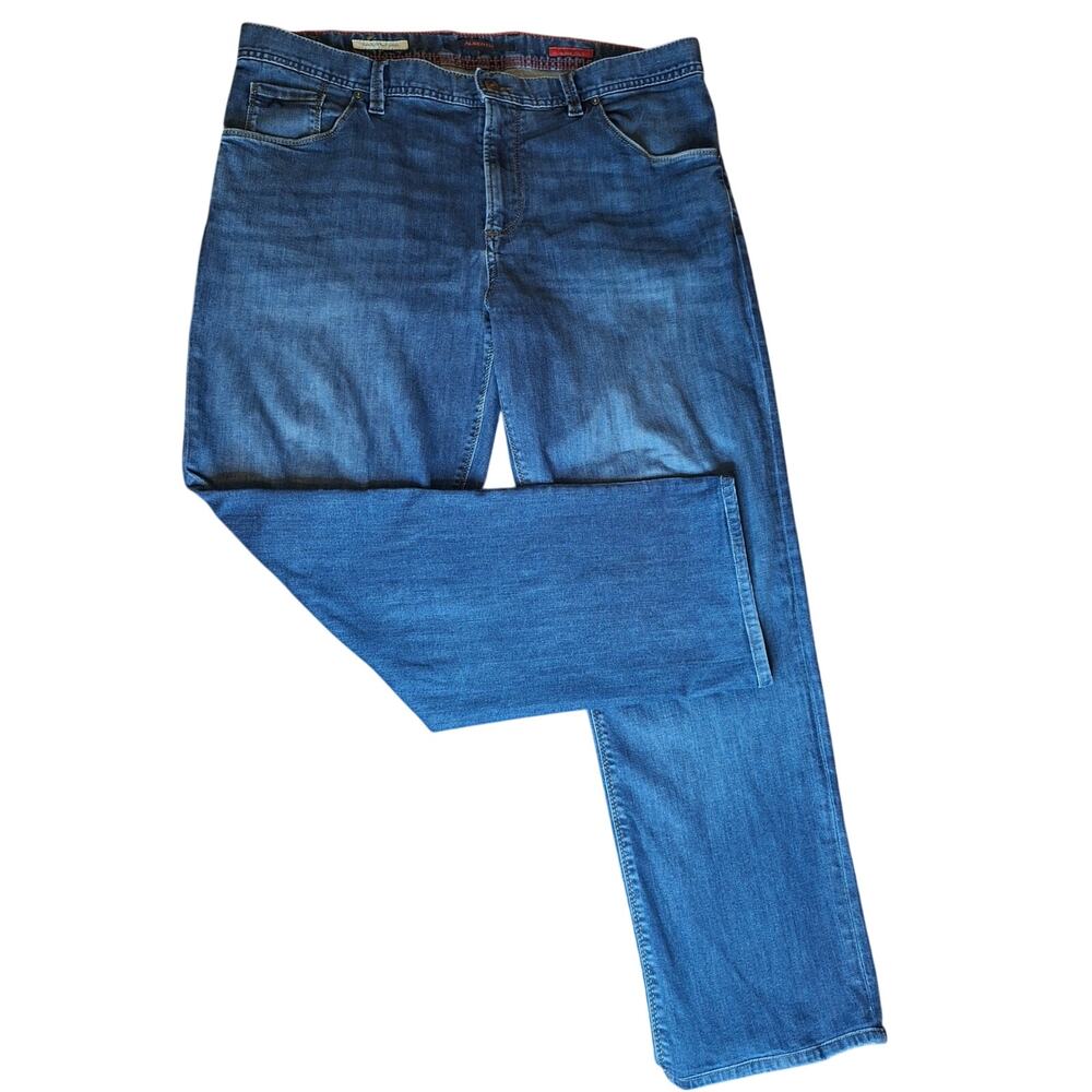 ALBERTO Stone Modern Fit Jeans Men 36x34 Blue Superfit Stretch Denim Germany EUC